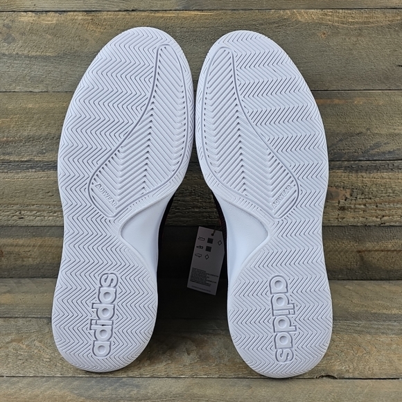 adidas Own The Game Men's Basketball Shoes Black Vivid Red White - Picture 6 of 12